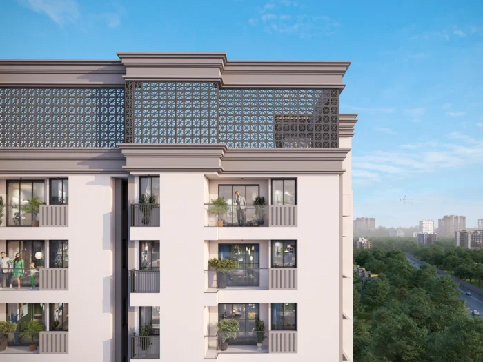 Front View of Residential apartment project in Berhampur by Dhiraj Sky Estate LLP